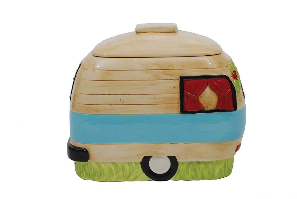 DA4615 Multi-Color Happy Camper Ceramic Cookie Jar-1