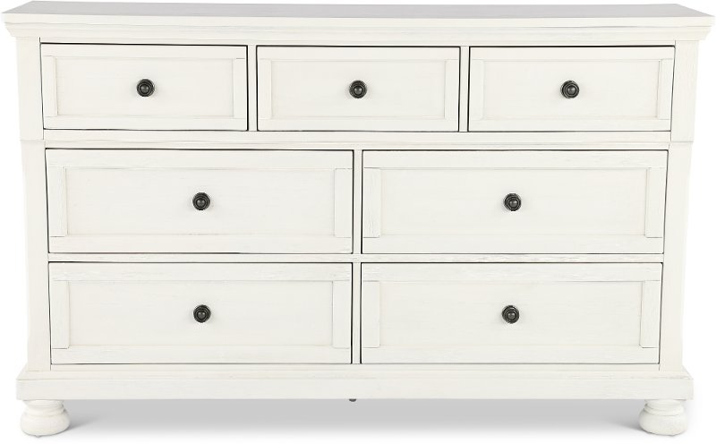 Classic Traditional Off White Dresser, White Dresser With Mirror Drawers