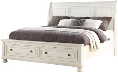 Classic Traditional White 4 Piece Queen Bedroom Set Stella