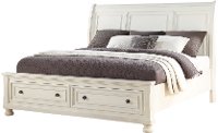 Classic Traditional White King Storage Bed - Stella | RC Willey ...