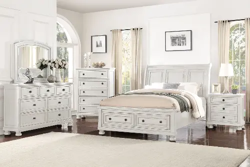 Stella Off White King Storage Bed RC Willey