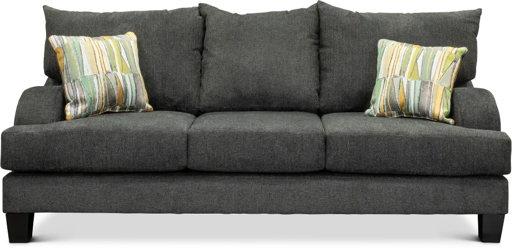Modern Contemporary Flannel Gray Sofa - Malibu-1