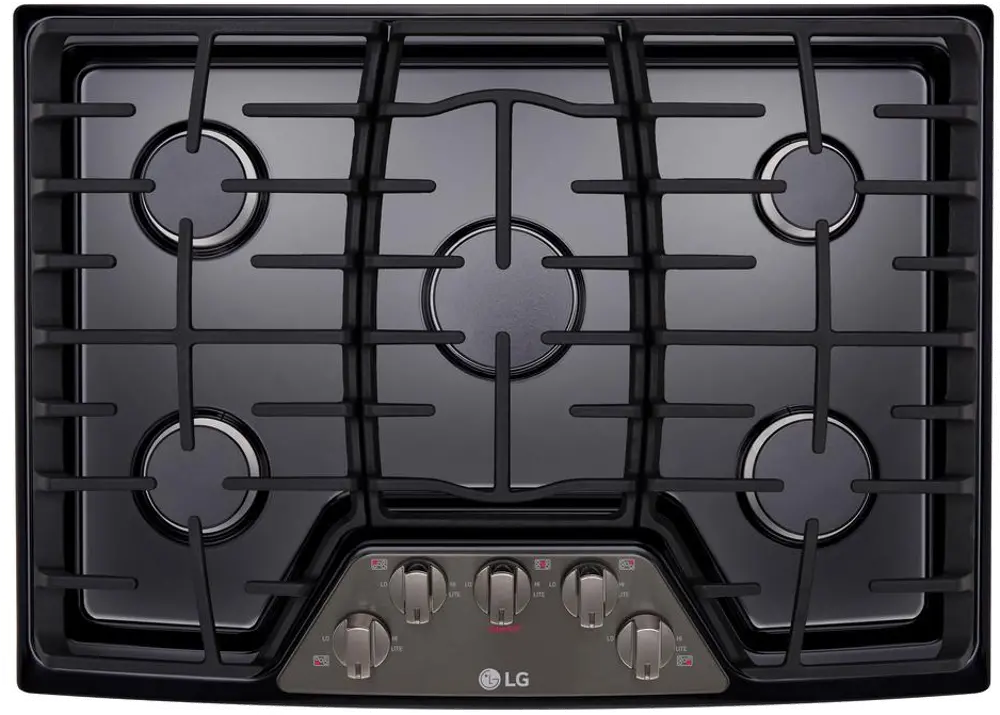 LCG3011BD LG 30 Inch Gas Cooktop - Black Stainless Steel-1