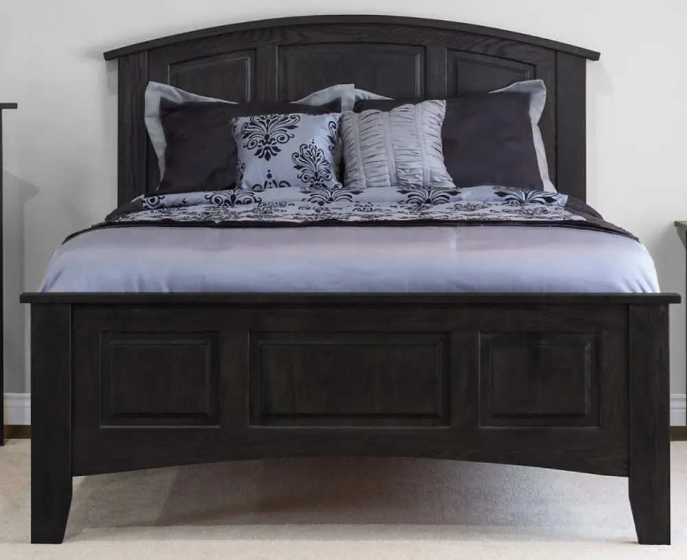 Classic Contemporary Charcoal Queen Bed - Concord-1