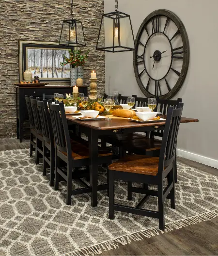 Black And Brown Dining Room Table Saber Rc Willey Black And Brown Dining Room Table, How To Make A Dining Room Table Shorter