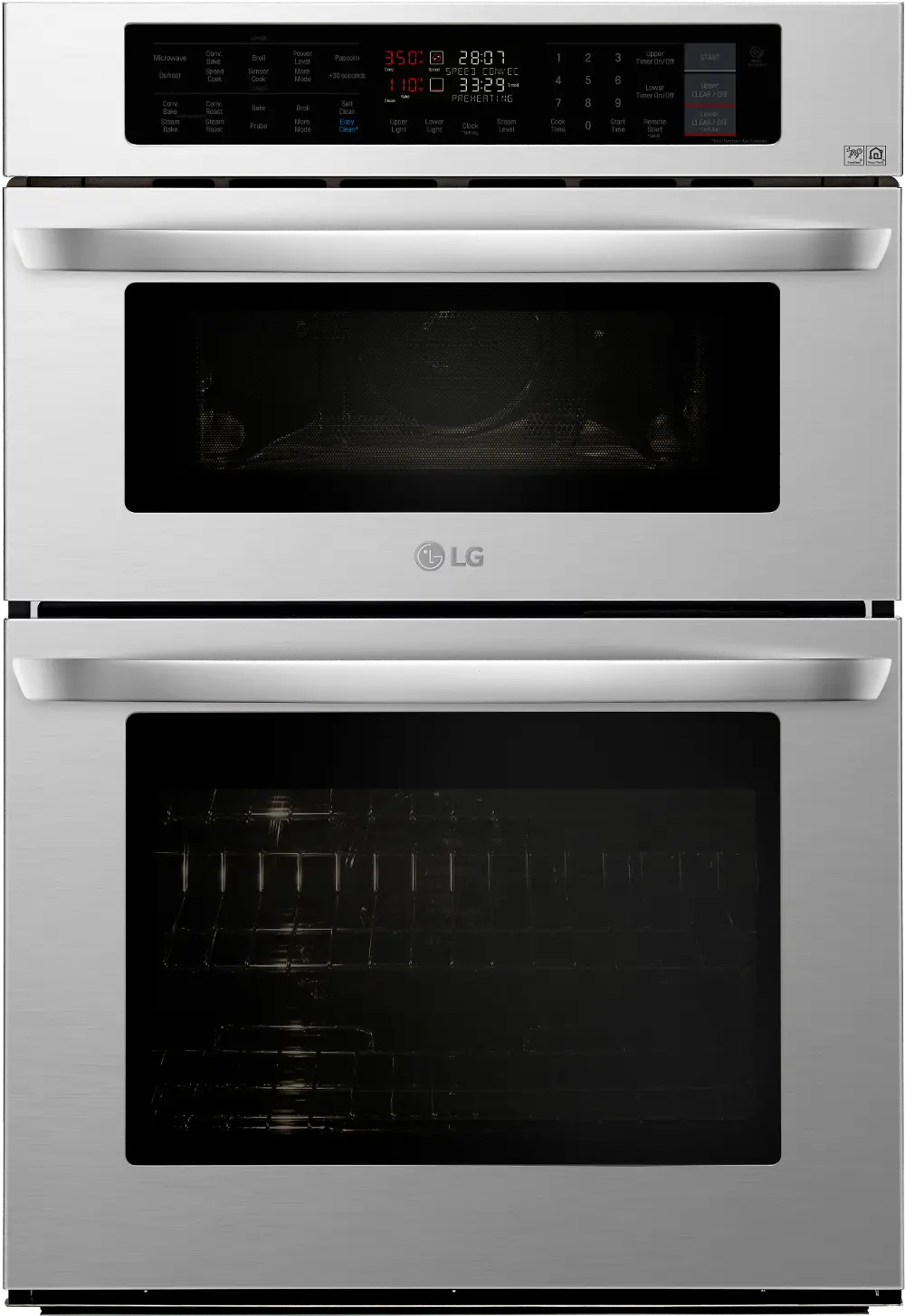 LWC3063ST LG 6.4 cu ft Combination Wall Oven - Stainless Steel 30 Inch-1