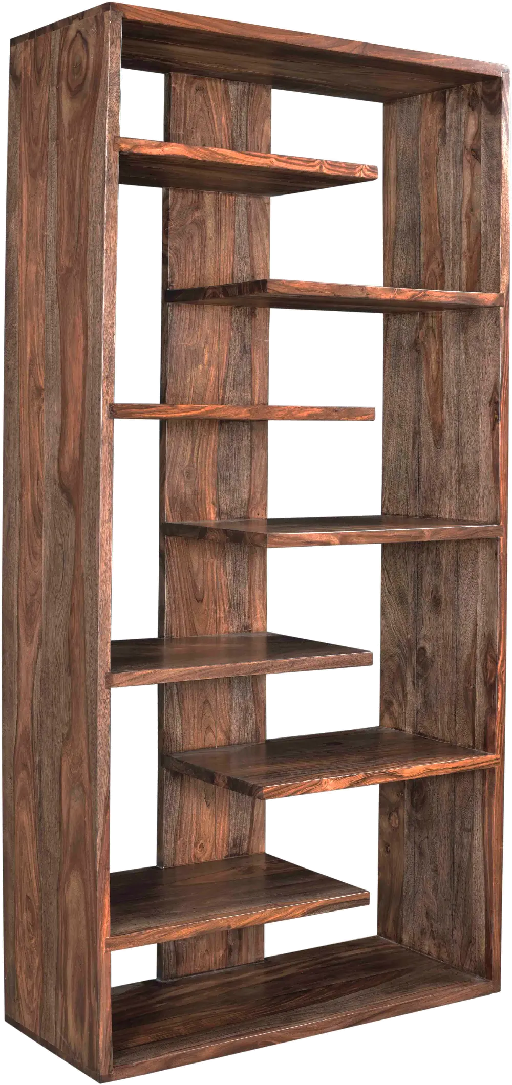 98240 Medium Brown Solid Wood Bookcase - Brownstone-1