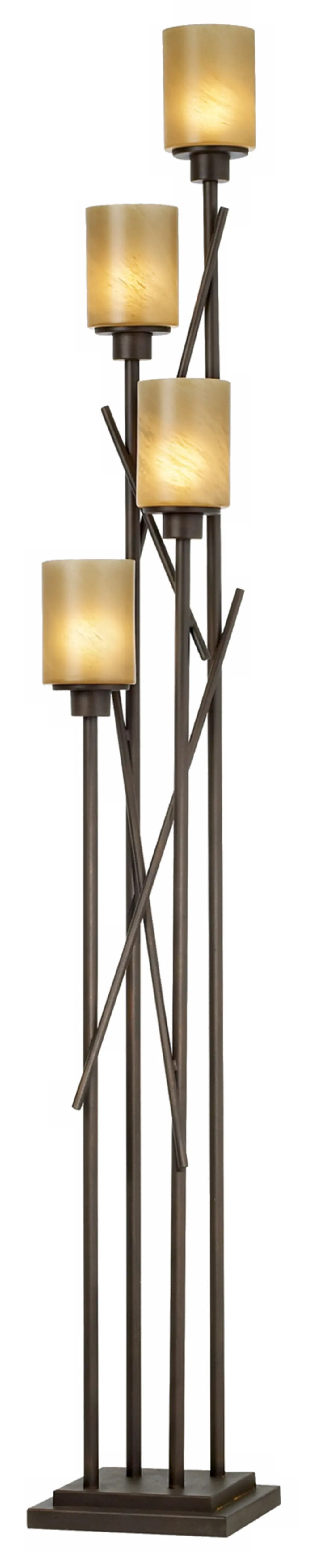 Bronze Uplight Floor Lamp With Amber Shades - City Crossings-1