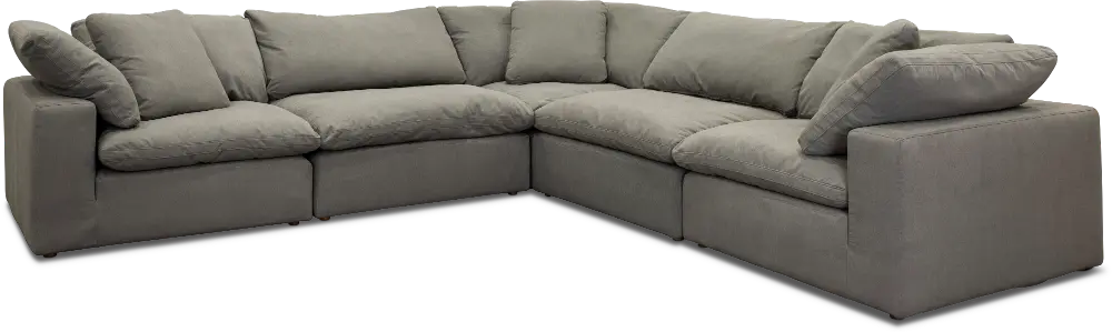 Slate Gray 5 Piece Sectional Sofa - Peyton-1