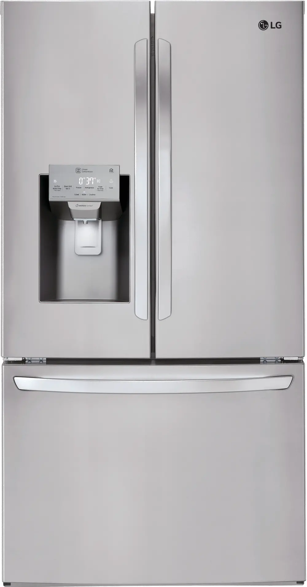 LFXC22526S LG 22.1 cu ft French Door Refrigerator - Counter Depth Stainless Steel-1