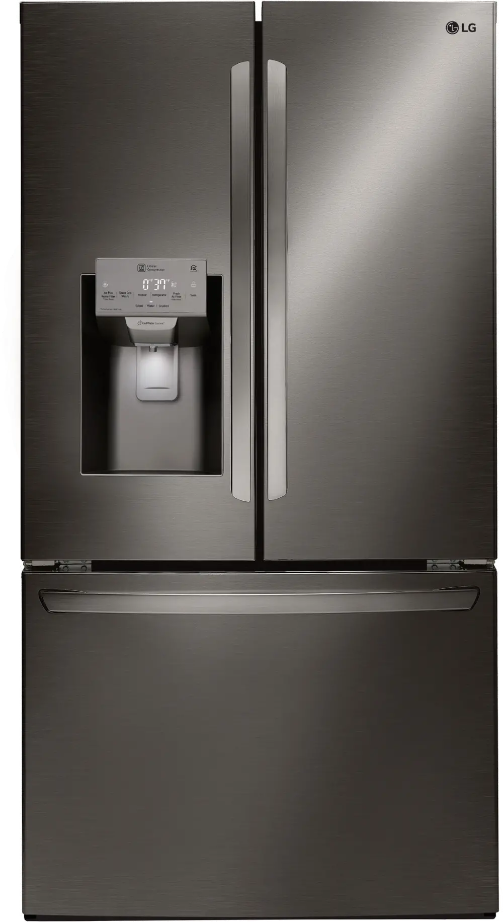 LFXC22526D LG 22.1 cu ft French Door Refrigerator - Counter Depth Black Stainless Steel-1