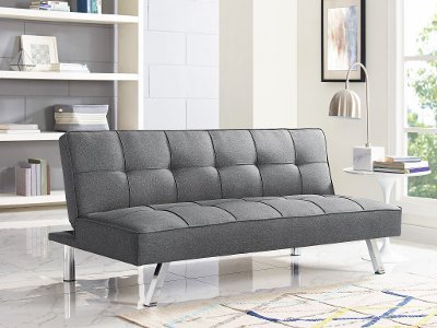 Futon Sofa Bed Java Modern Couch 3-in-1 Convertible Fabric Lounge Living Room