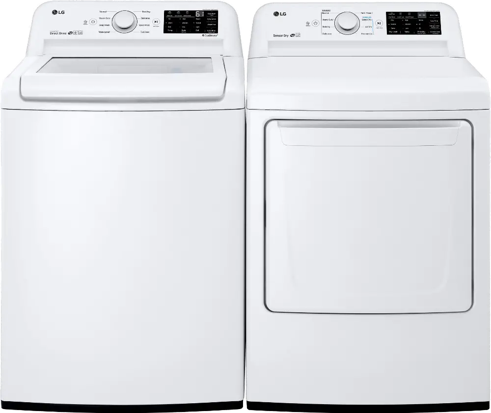 .LG-7100-GAS-PR LG Top Load Washer and Dryer Laundry Pair - Gas White-1