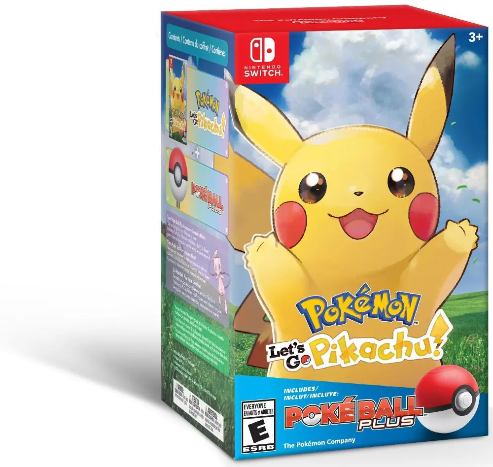 SWI/LET_GO_PIKA_BALL Pokemon: Let's Go, Pikachu! and Poke Ball Plus Bundle - Nintendo Switch-1