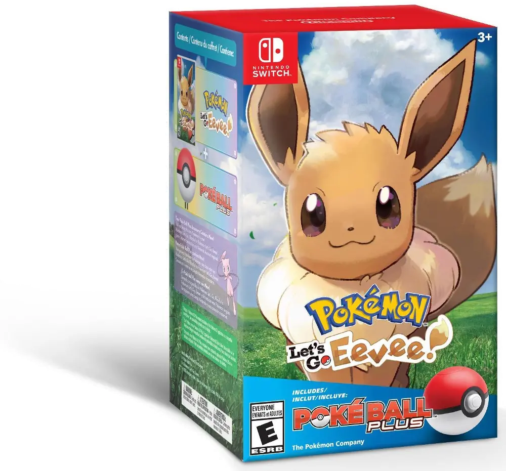 SWI/LET_GO_EVEE_BALL Pokemon: Let's Go, Eevee! and Poke Ball Plus Bundle - Nintendo Switch-1