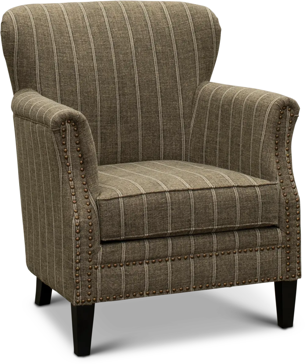 Layla Charcoal Accent Chair with White Stripes-1