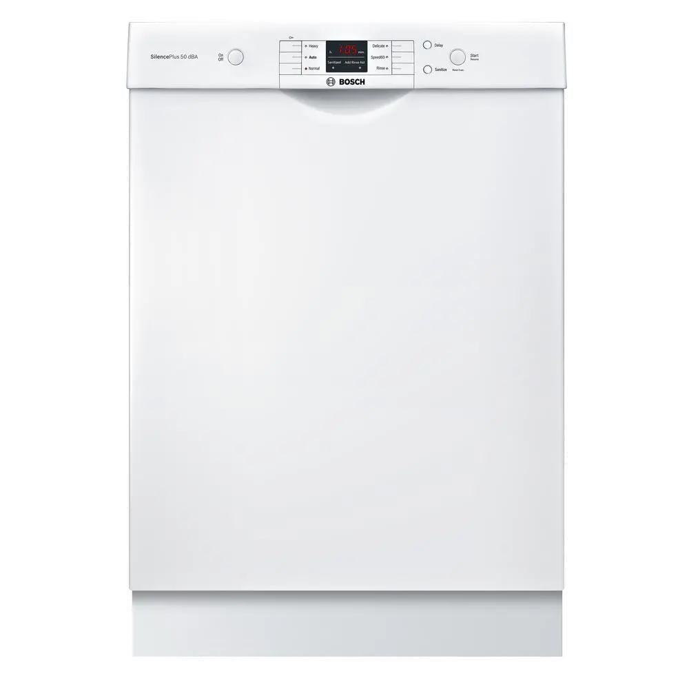 SHEM3AY52N Bosch 100 Series Front Control Dishwasher - White-1