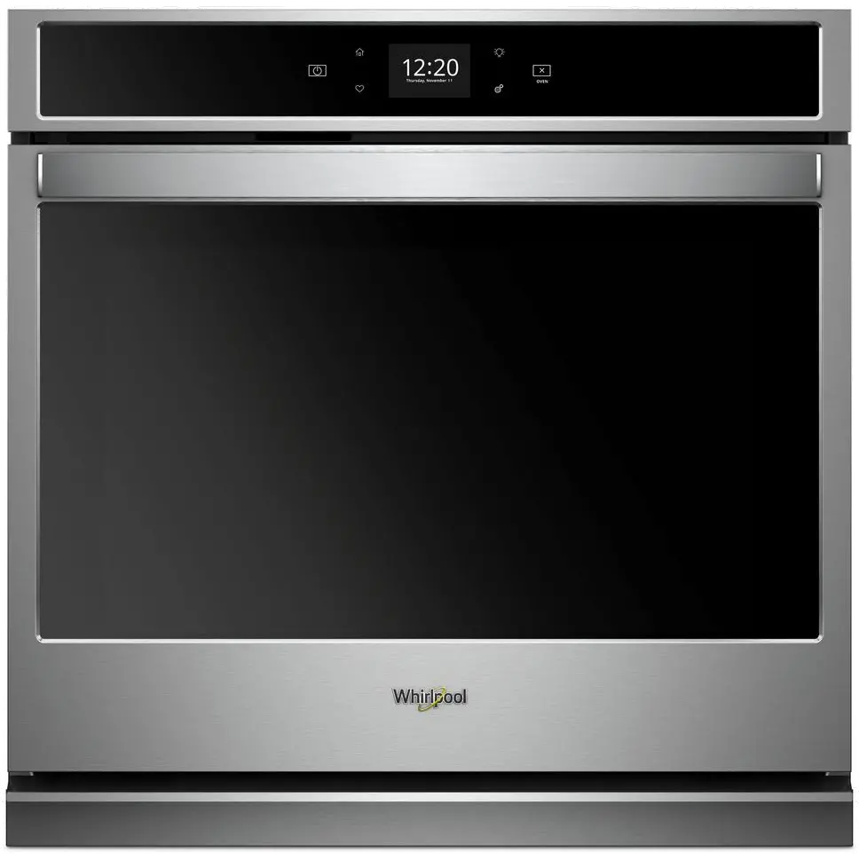 WOS51EC7HS Whirlpool 27 Inch Smart Single Wall Oven with Touchscreen - 4.3 cu. ft. Stainless Steel-1