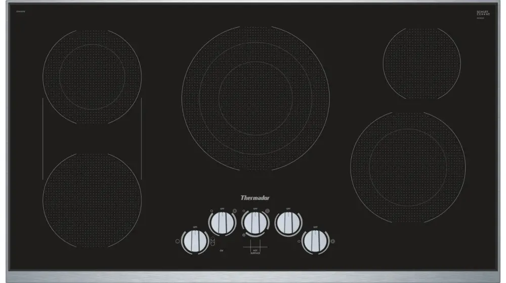 CEM366TB Thermador Electric Cooktop - 36 inch Stainless Steel-1