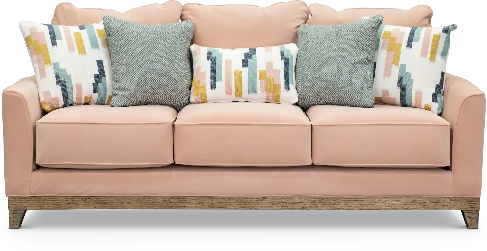Contemporary Blush Pink Sofa - Waikiki-1