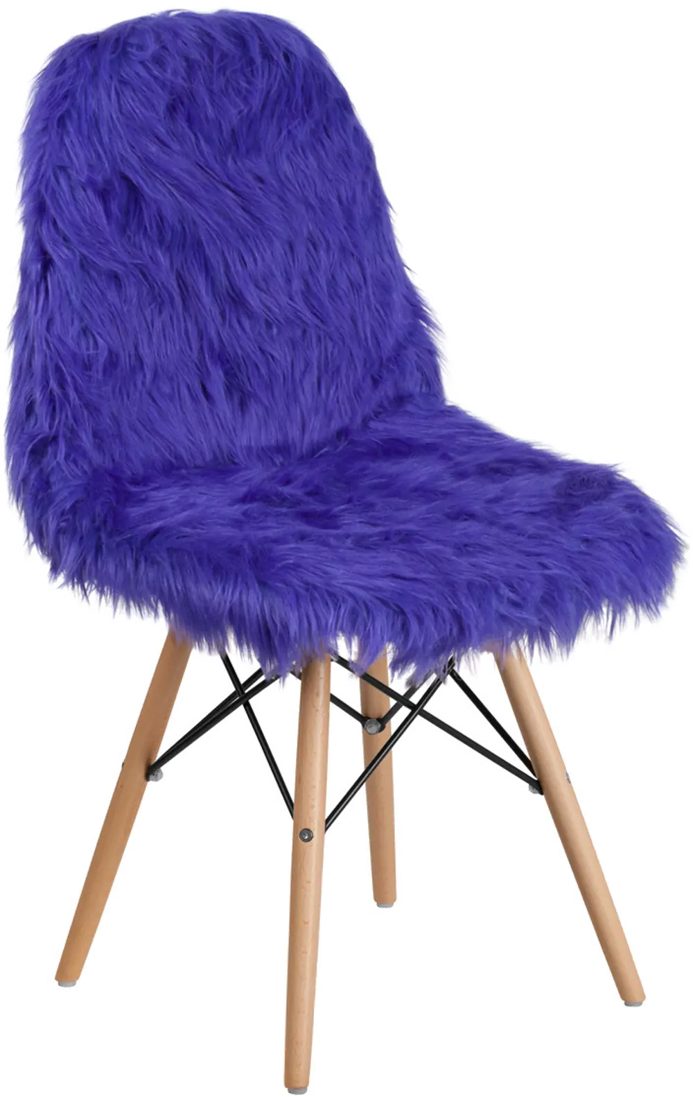 Contemporary Shaggy Purple Accent Chair - Shaggy Dog-1