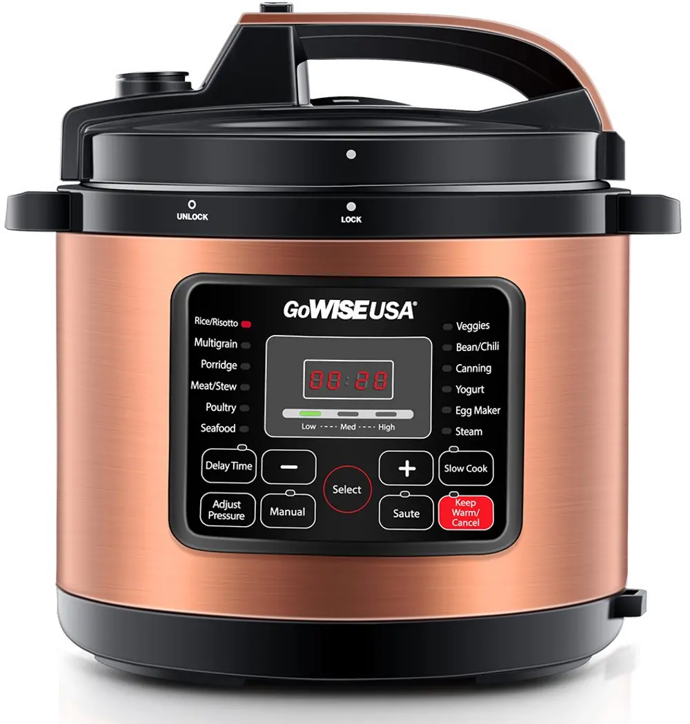 GoWISE Copper 6 Quart Pressure Cooker-1