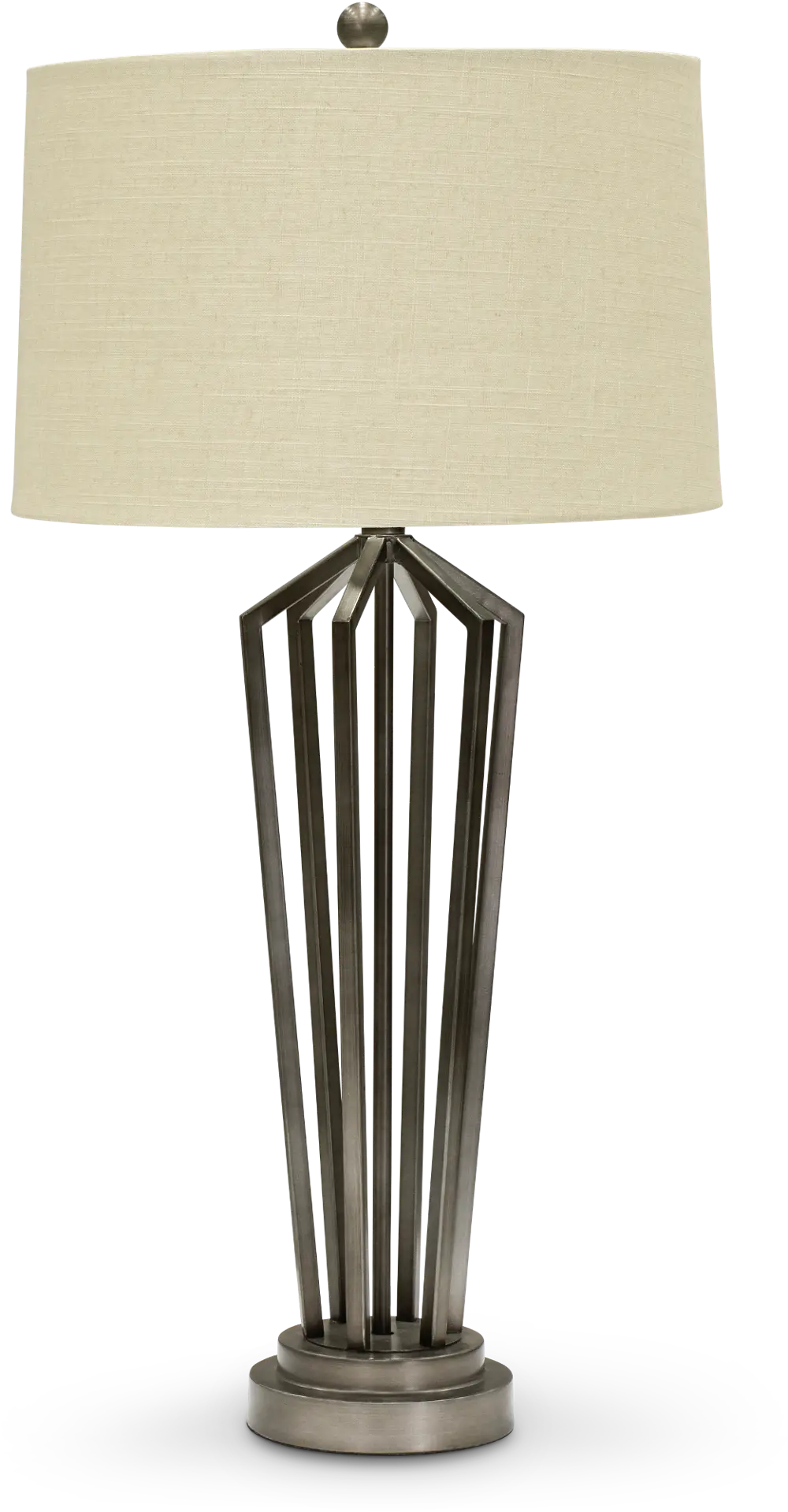34 Inch Dark Silver Metal Table Lamp-1