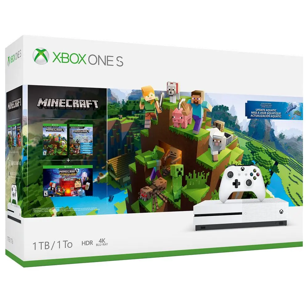 XB1 MIC 234506 Minecraft Xbox One Bundle - White-1