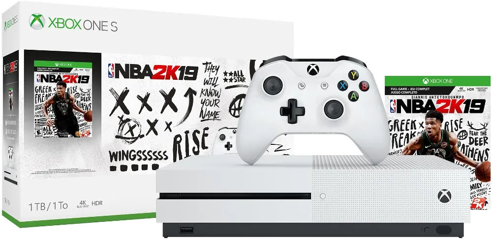 XB1S/1TB_NBA_19_BNDL NBA 2K19 1TB Xbox One S Bundle - White-1