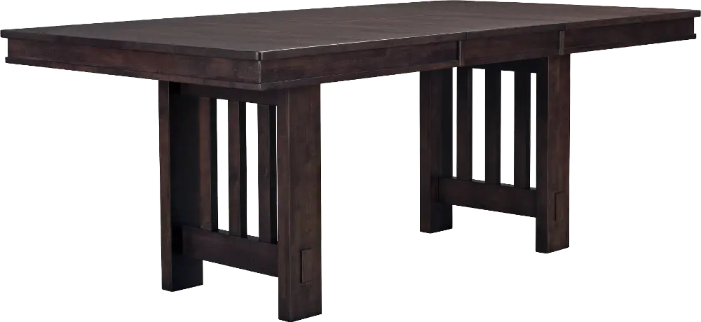 Bremerton Gray Brown Trestle Dining Room Table-1