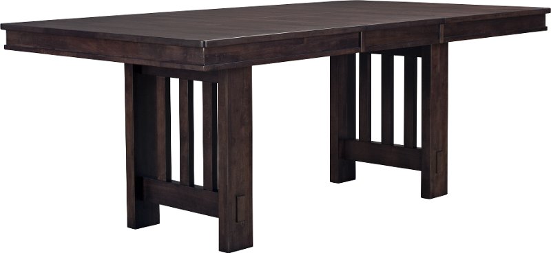 Smoke Gray Brown Trestle Dining Room, Trestle Style Dining Room Tables