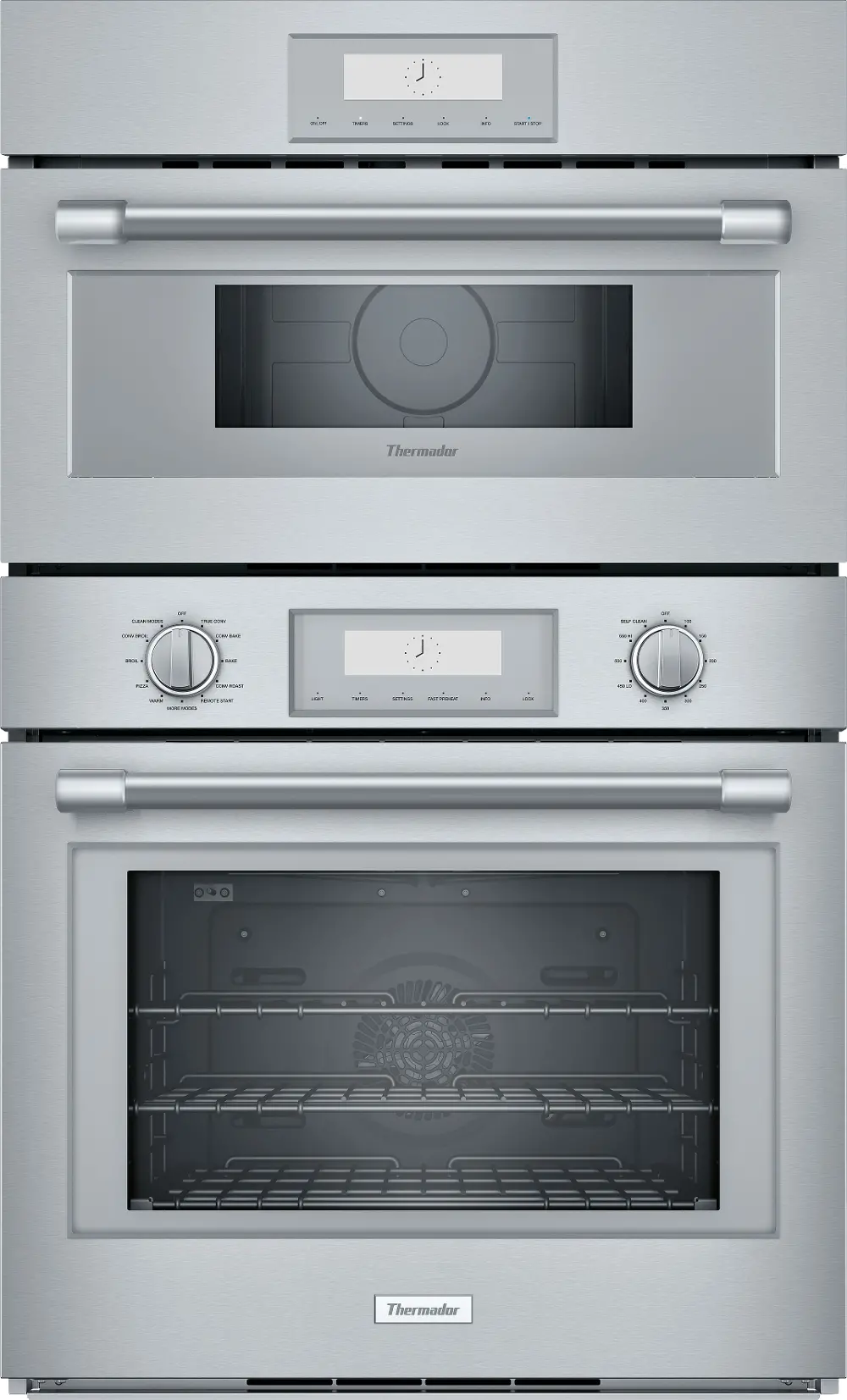 POM301W Thermador 6.1 cu ft Combination Wall Oven - Stainless Steel 30 Inch-1