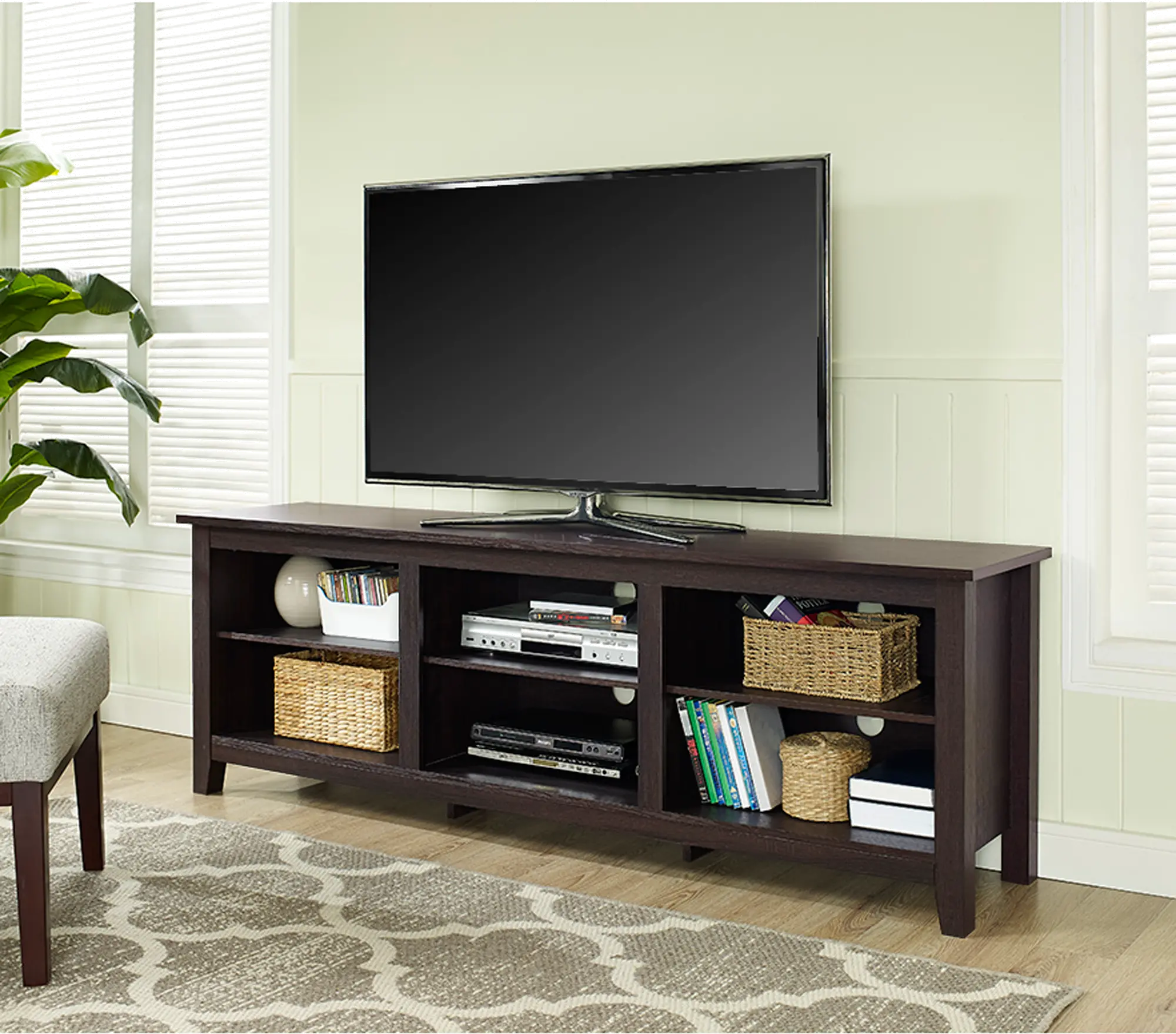 Whitney 70 Inch Dark Brown TV Stand