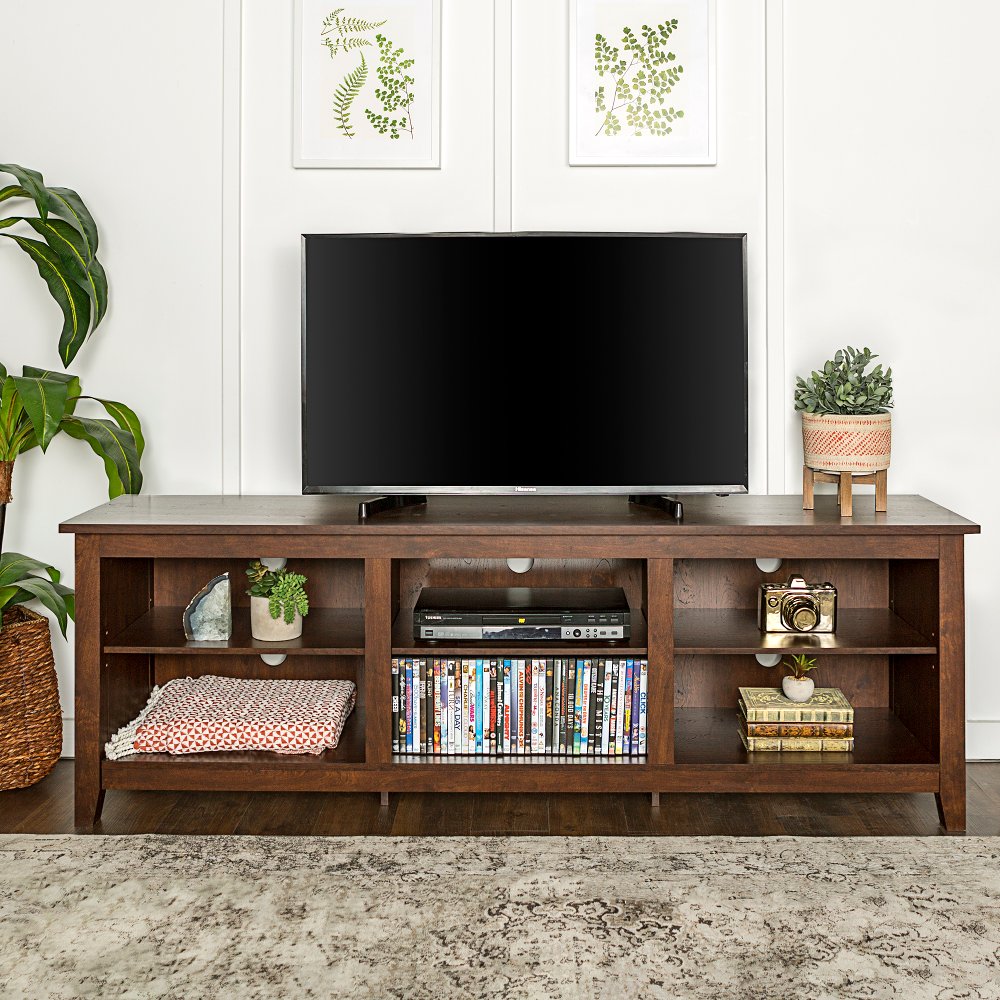 Whitney 70 Inch Walnut Brown TV Stand - Walker Edison