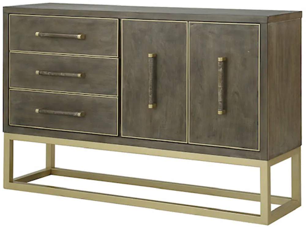 Contemporary Walnut and Champagne Dining Sideboard - Tango-1