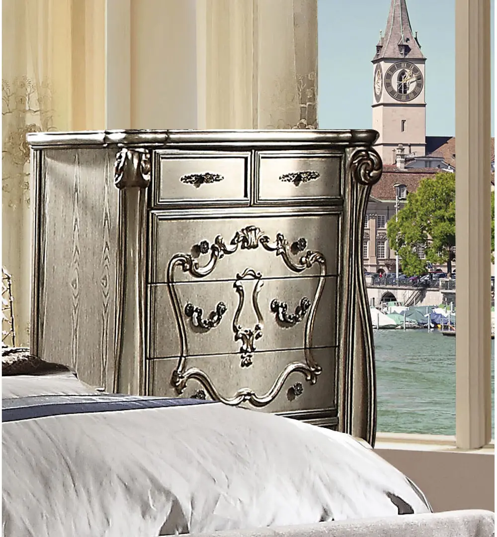 Traditional Platinum Chest of Drawers - Versailles-1