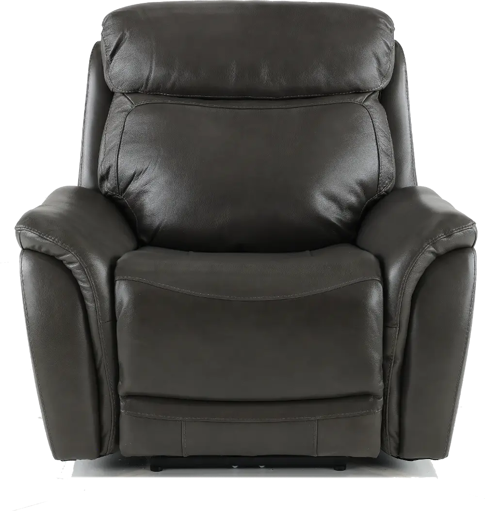 Happy-Happy Gray Leather-Match Power Recliner-1