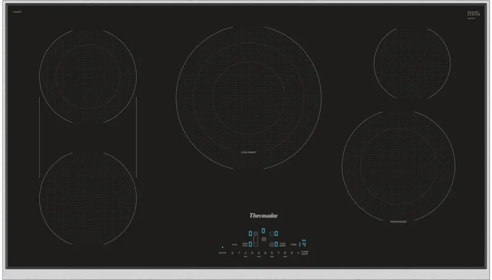CET366TB Thermador 36 Inch Electric Cooktop - Stainless Steel-1