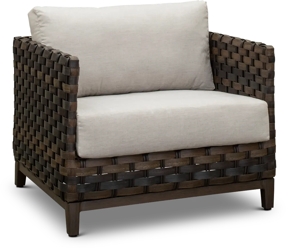 Patio Wicker Lounge Chair with Sunbrella Cushion - Nevis-1