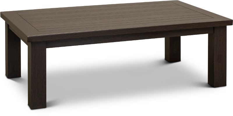 Brown Cast Aluminum Patio Coffee Table Nevis Rc Willey Brown Cast Aluminum Patio Coffee Table