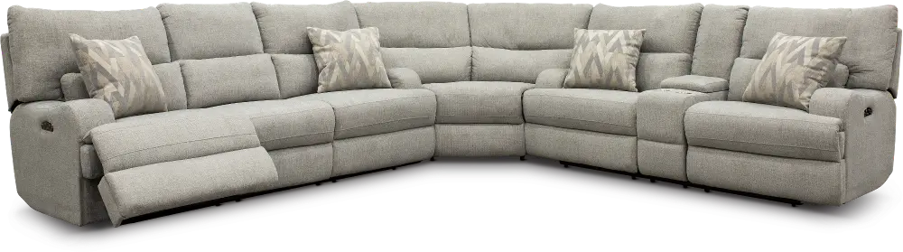 Brindle Gray Power Reclining Sectional-1