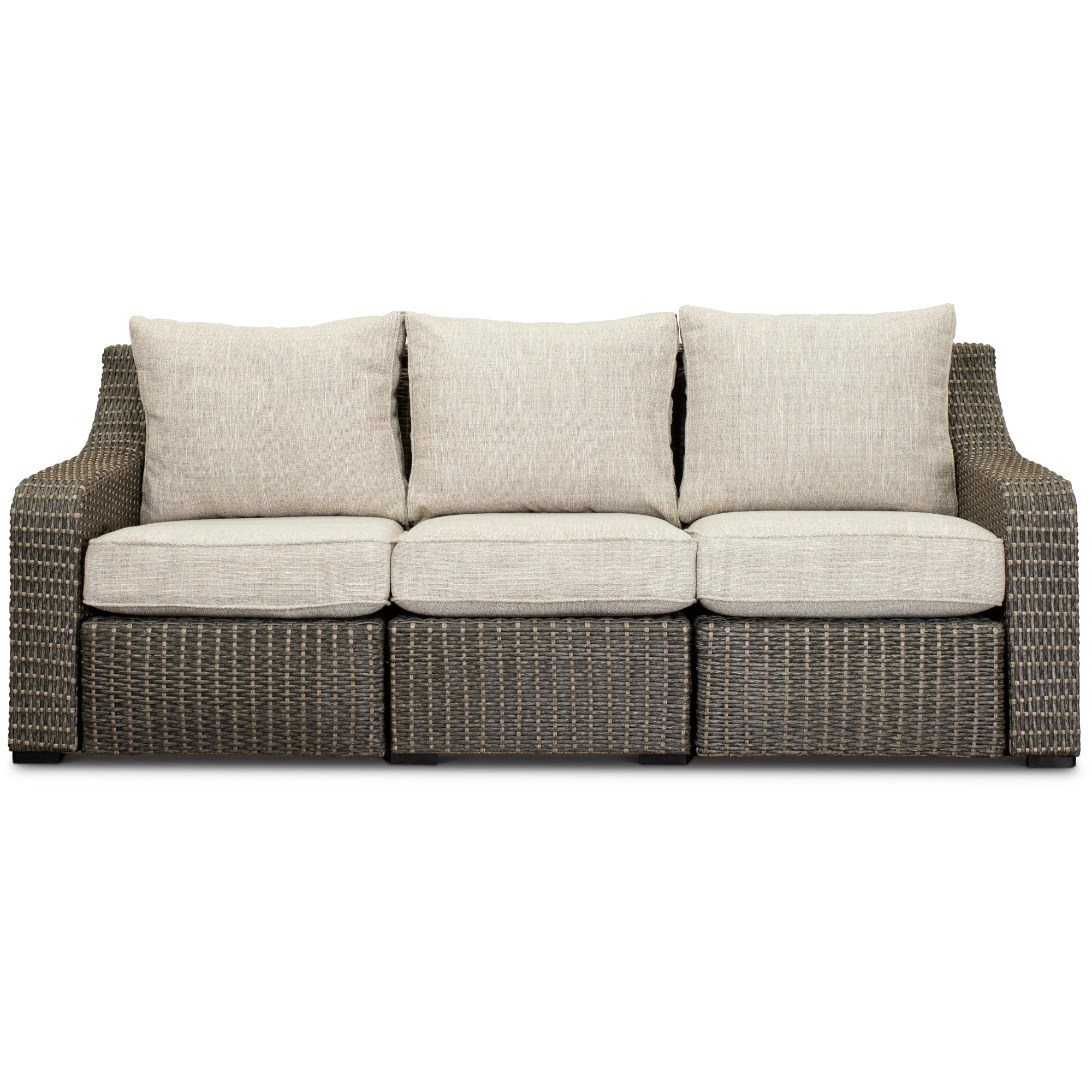 Lemans Woven Patio Sofa with Motion-1