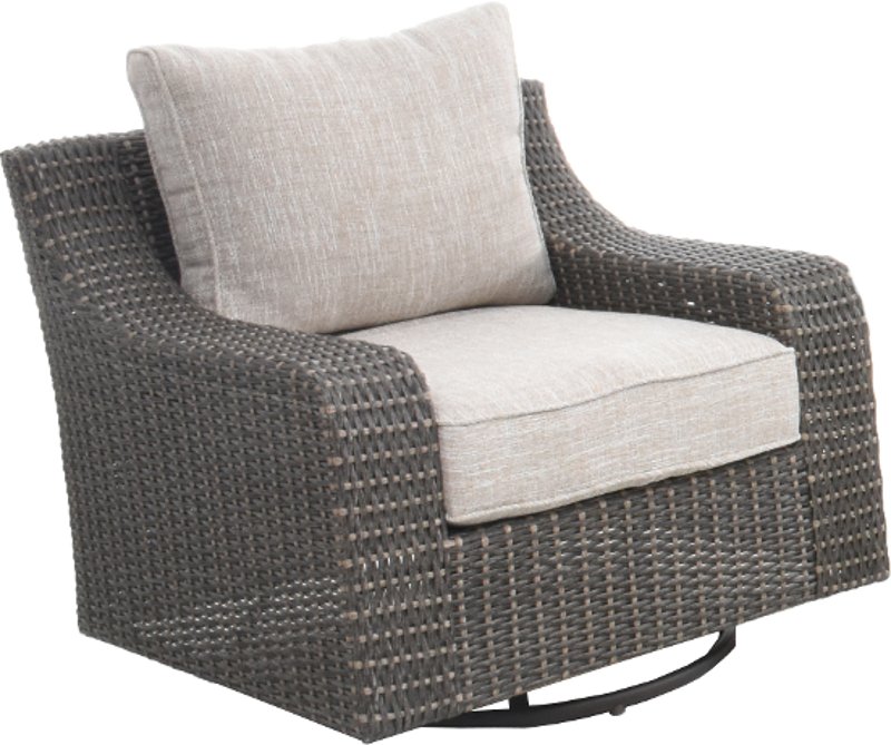Woven Swivel Patio Chair Lemans Rc, Woven Wicker Outdoor Furniture