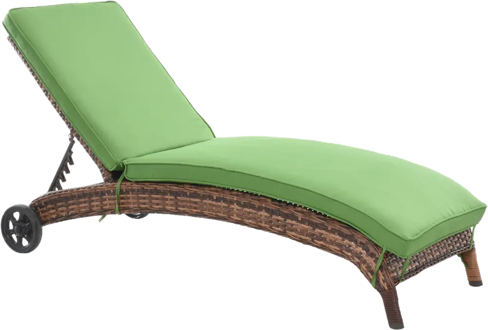 Green Patio Chaise Lounge - Appia-1
