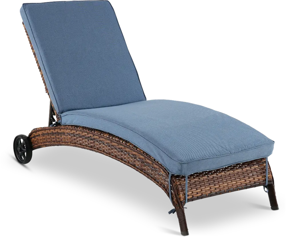 Appia Light Blue Patio Chaise Lounge-1