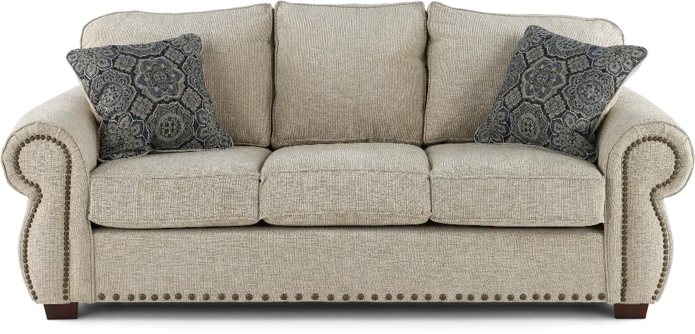 SOUSOF/DYSCAN Southport Canvas Tan Sofa-1