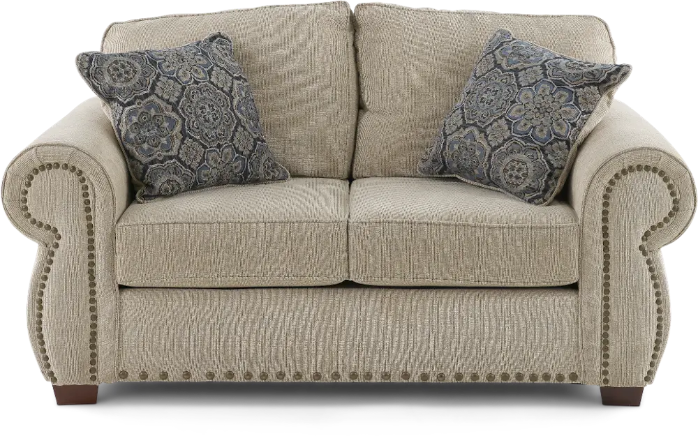 SOULOV/DYSCAN Southport Tan Loveseat-1