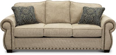 Casual Traditional Canvas Tan Sofa, Southport Queen Sleeper Sofa Chaise