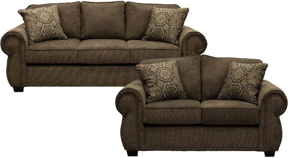Southport Brown 2 Piece Living Room Set-1