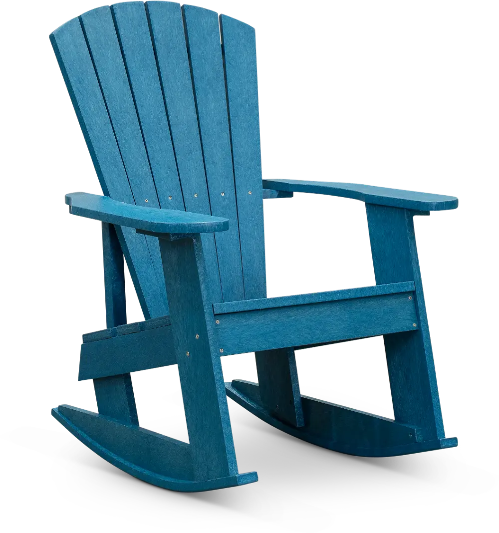 Blue Outdoor Patio Rocking Adirondack Chair - Captiva-1